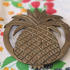 Vintage Brass Pineapple Trivet